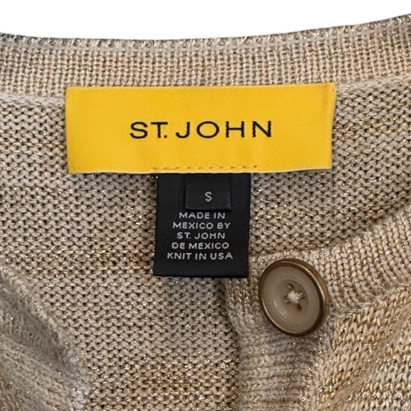 Womens St. John Cardigan. Size: S, Color: Gold/Sequin - Picture 5 of 6